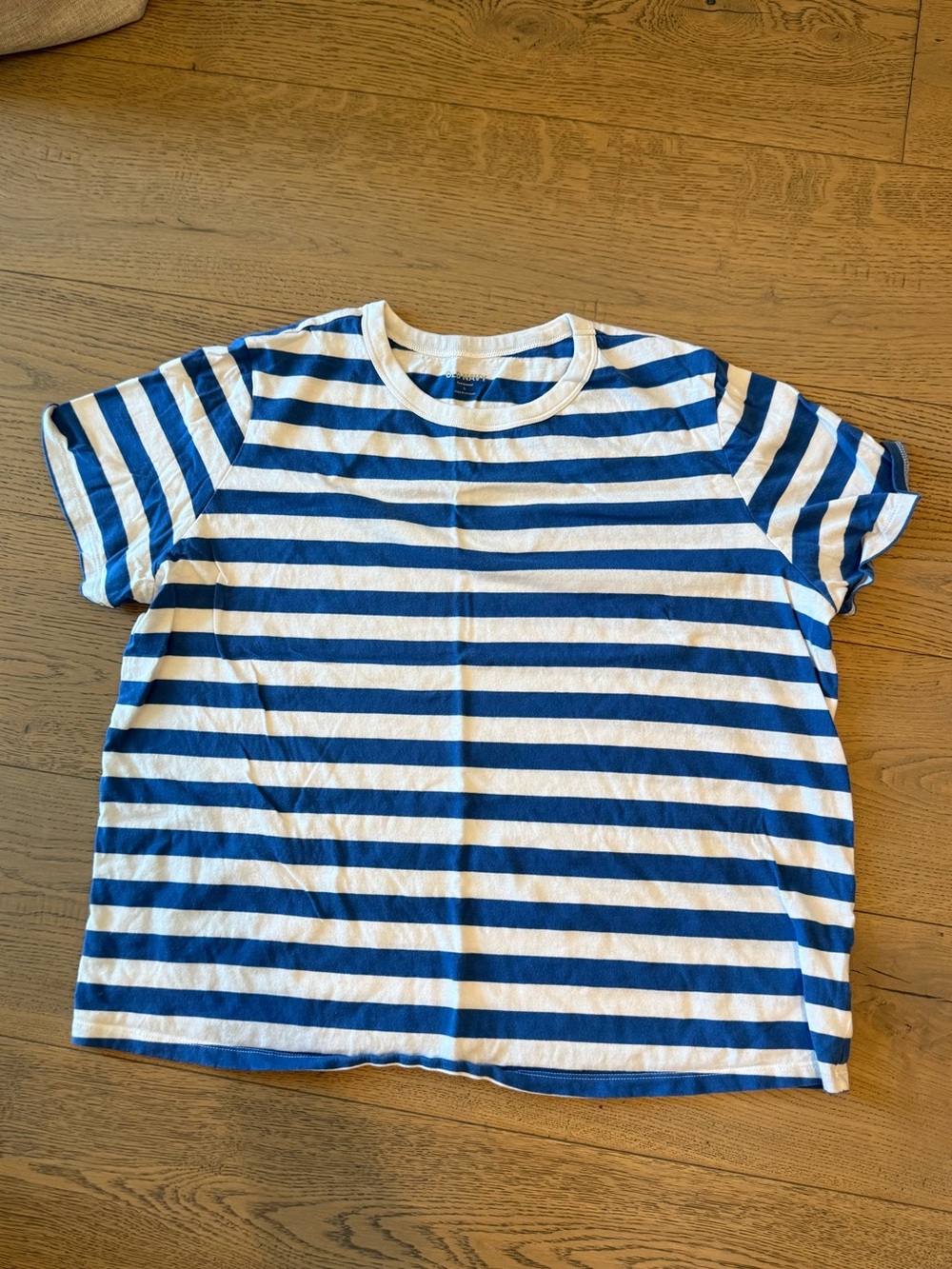 Old Navy EveryWear Blue White Striped Tee Size L